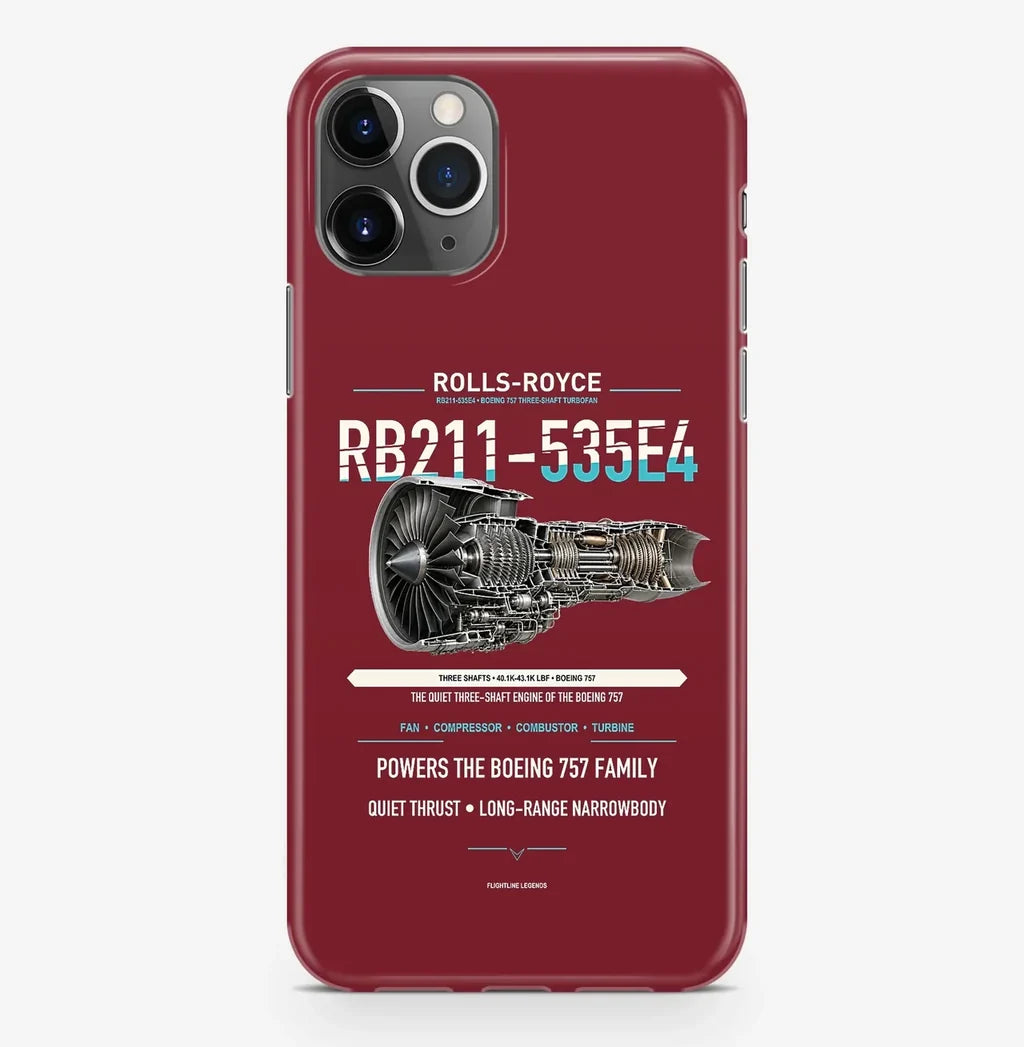 RB211-535E4 Case ProMax design on dark red iphone case promax