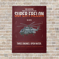 Thumbnail for Sud Aviation SA 321G Super Frelon vertical canvas print - no frame - dark red background