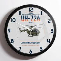 Thumbnail for Airbus UH-72A Lakota design on light gray framed wall clock