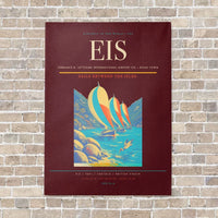Thumbnail for Terrance B. Lettsome International Airport EIS — Road Town vertical canvas print - no frame - dark red background