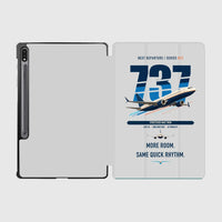 Thumbnail for Boeing 737 MAX 9 design on light gray samsung tablet tablet case