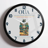 Thumbnail for Thomas Sankara International Airport (OUA) design on light gray framed wall clock