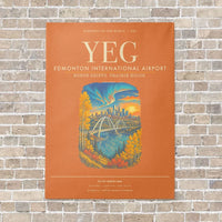 Thumbnail for Edmonton International Airport YEG - Canvas Framed - Orange