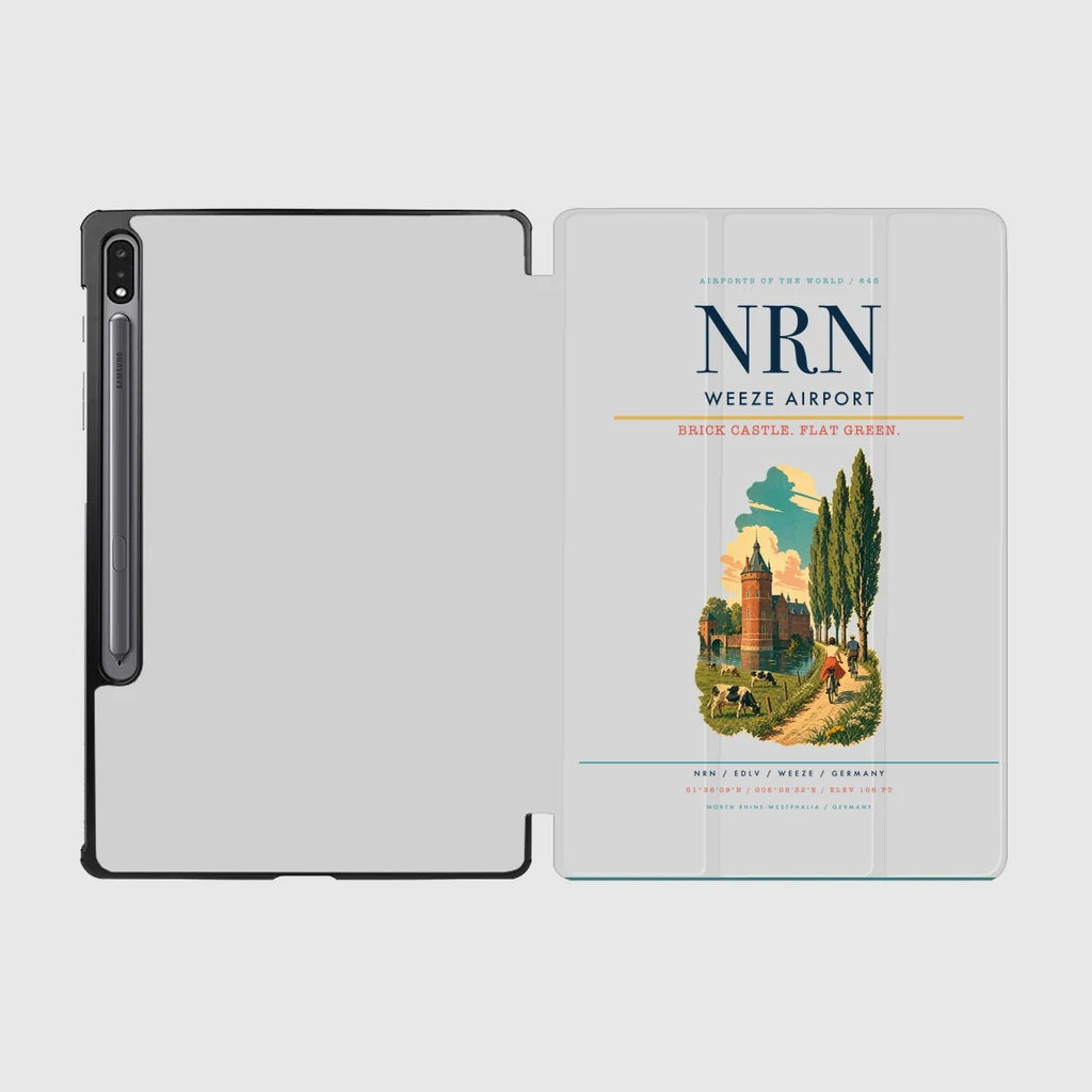 Weeze Airport (NRN) design on light gray samsung tablet tablet case