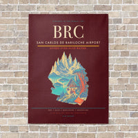 Thumbnail for San Carlos de Bariloche Airport BRC - Canvas No Frame - Dark Red