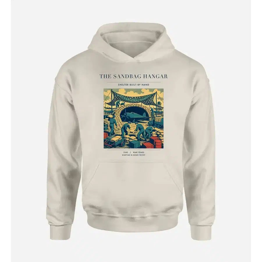VINTAGE G4505 - The Sandbag Hangar - Premium Hoodie design on khaki premium