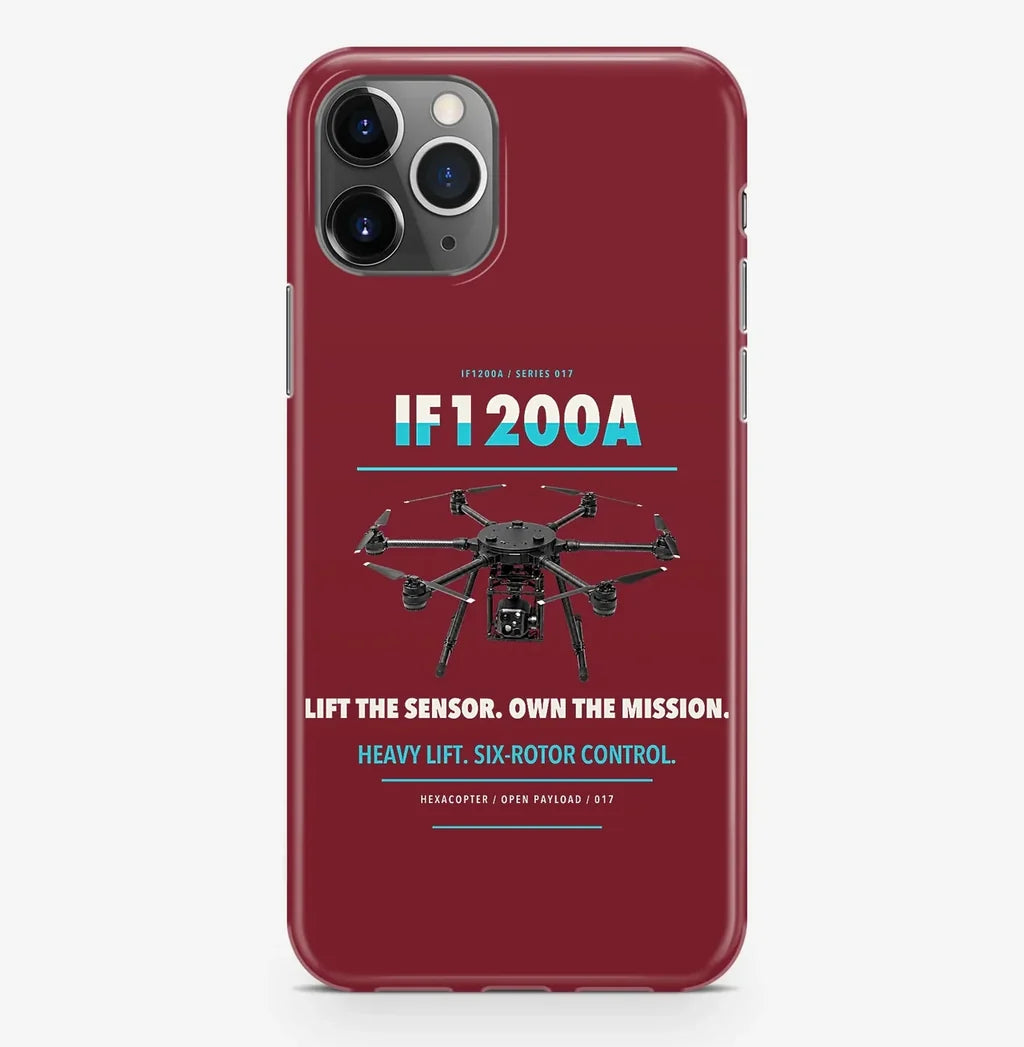 Inspired Flight IF1200A Case ProMax design on dark red iphone case promax