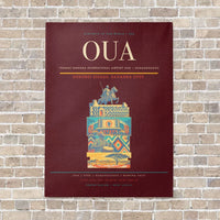 Thumbnail for Thomas Sankara International Airport OUA — Ouagadougou vertical canvas print - no frame - dark red background