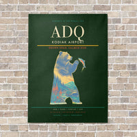 Thumbnail for Kodiak Airport ADQ - Canvas No Frame - Dark Green