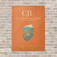 Thumbnail for Jeju International Airport CJU - Canvas Framed - Orange