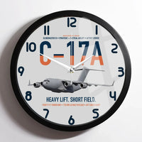 Thumbnail for C-17A Globemaster III design on light gray framed wall clock