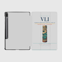 Thumbnail for Bauerfield International Airport (VLI) design on light gray samsung tablet tablet case
