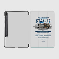 Thumbnail for PT6A-67 design on light gray samsung tablet tablet case