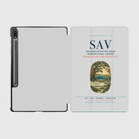 Thumbnail for Savannah-Hilton Head International Airport (SAV) design on light gray samsung tablet tablet case