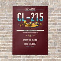 Thumbnail for Canadair CL-215 vertical canvas print - no frame - dark red background