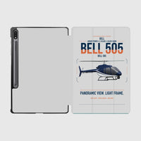 Thumbnail for Bell 505 design on light gray samsung tablet tablet case