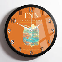 Thumbnail for Tainan Airport TNN Wall-Clock Framed - Orange