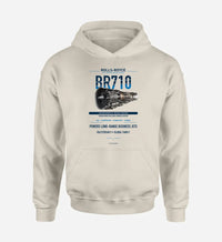 Thumbnail for BR710 design on khaki hoodie single side