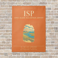 Thumbnail for Long Island MacArthur Airport ISP - Canvas Framed - Orange