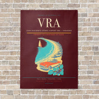 Thumbnail for Juan Gualberto Gómez Airport VRA — Varadero vertical canvas print - no frame - dark red background