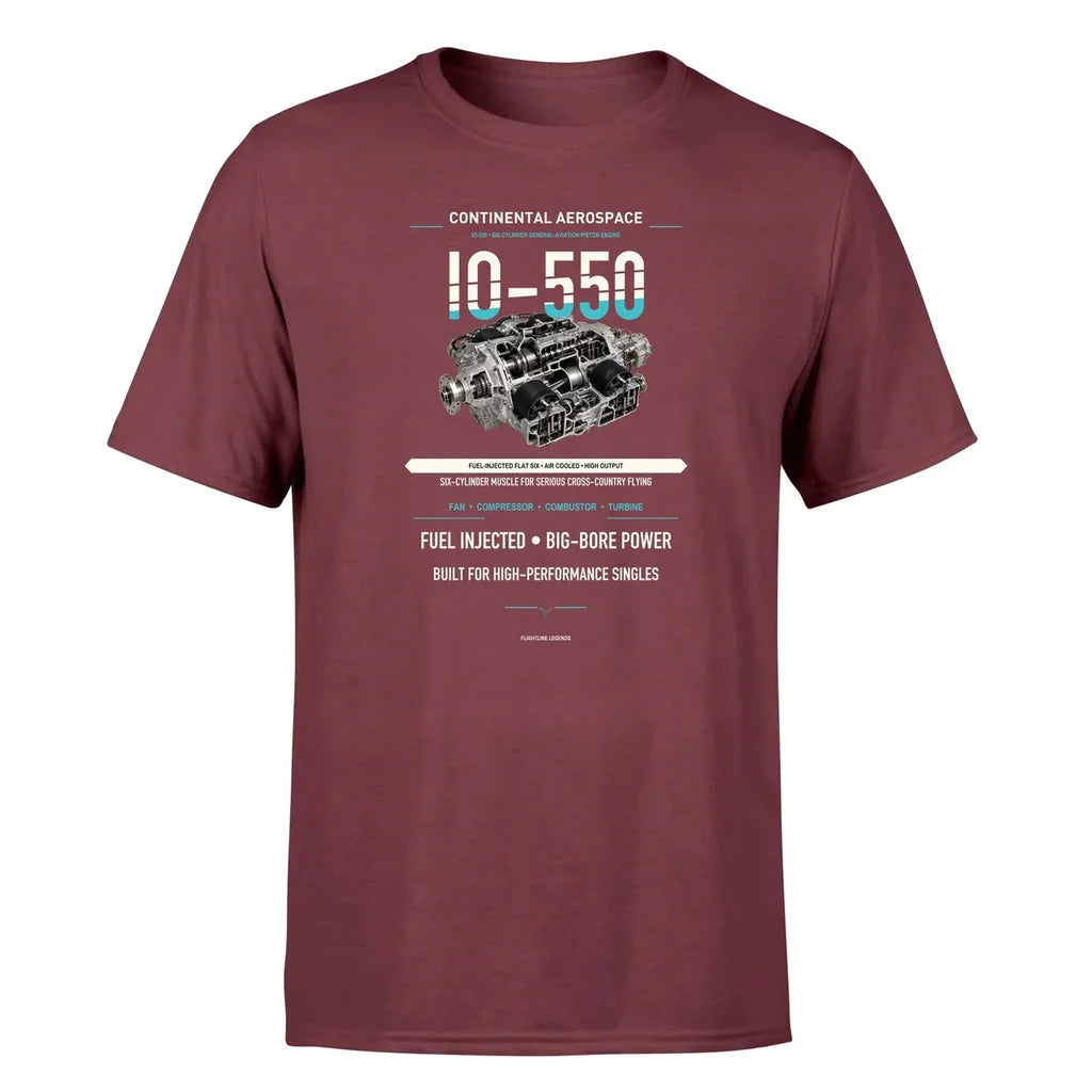 IO-550 design on dark red single side