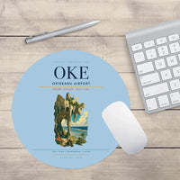 Thumbnail for Okierabu Airport (OKE) design on light blue round mouse pad