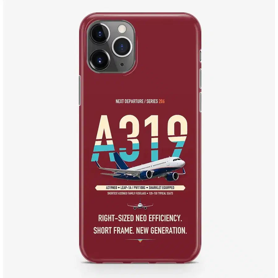 Airbus A319neo Case ProMax design on dark red iphone case promax