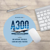 Thumbnail for Airbus A300C4-203 design on light blue round mouse pad
