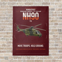 Thumbnail for NHIndustries NH90 TTH vertical canvas print - no frame - dark red background