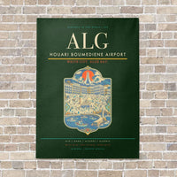 Thumbnail for Houari Boumediene Airport ALG - Canvas No Frame - Dark Green