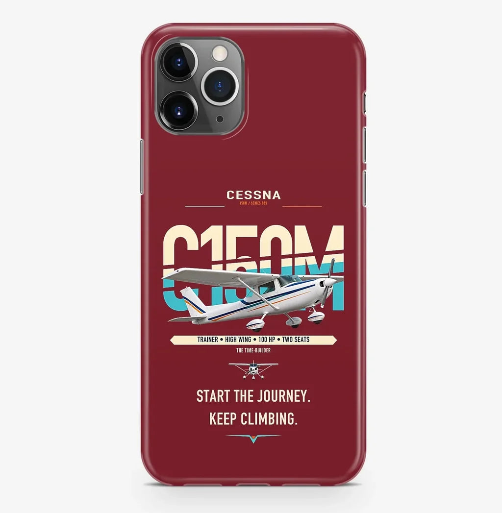 Cessna 150M design on dark red magsafe iphone case, for iPhone Pro Max