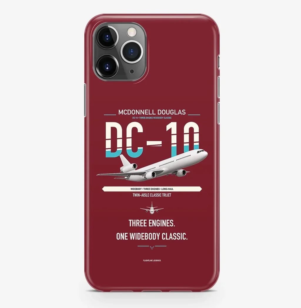McDonnell Douglas DC-10 design on dark red magsafe iphone case, for iPhone Pro Max