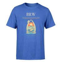 Thumbnail for Wiley Post–Will Rogers Memorial Airport (BRW) T-Shirt single-side front print in Blue | wiley-postwill-rogers-memorial-airport-brw-double-side-t-shirt