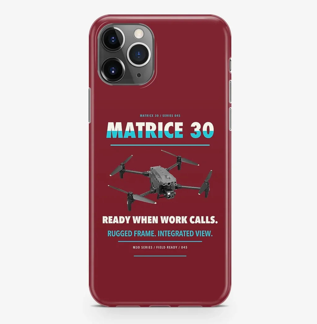 DJI Matrice 30 Case ProMax design on dark red iphone case promax