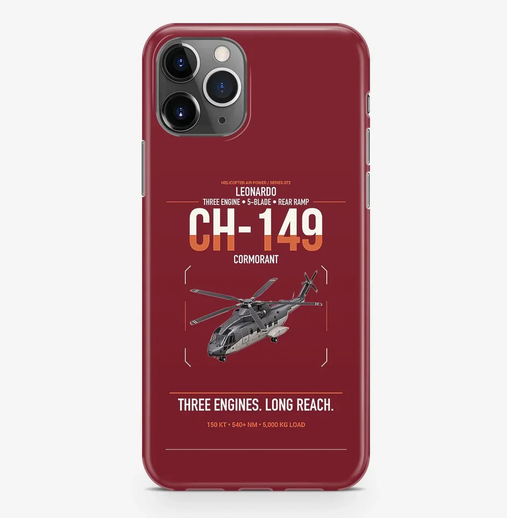 Leonardo CH-149 Cormorant design on dark red magsafe iphone case, for iPhone Pro Max