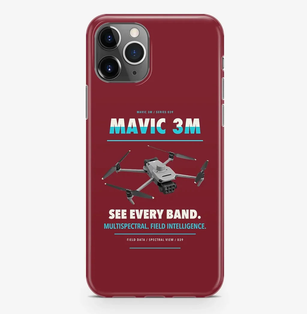 DJI Mavic 3 Multispectral Case ProMax design on dark red iphone case promax