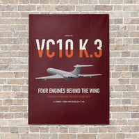 Thumbnail for Vickers VC10 K.3 vertical canvas print - no frame - dark red background