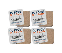 Thumbnail for C-123K Provider design on light gray 4 pieces set coaster