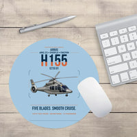 Thumbnail for Airbus H155 EC155 B1 design on light blue round mouse pad