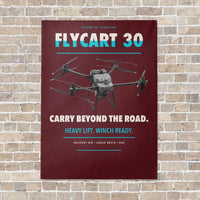 Thumbnail for DJI FlyCart 30 vertical canvas print - no frame - dark red background