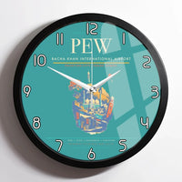 Thumbnail for Bacha Khan International Airport PEW Wall-Clock Framed - Turquoise