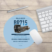 Thumbnail for BR715 design on light blue round mouse pad