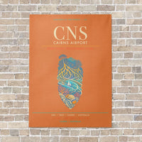Thumbnail for Cairns Airport CNS - Canvas Framed - Orange