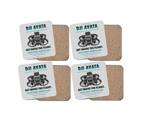 Thumbnail for DJI Avata design on light gray 4 pieces set coaster