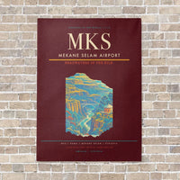 Thumbnail for Mekane Selam Airport MKS - Canvas No Frame - Dark Red