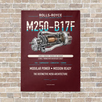 Thumbnail for M250-B17F vertical canvas print - no frame - dark red background