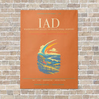 Thumbnail for Washington Dulles International Airport IAD - Canvas Framed - Orange