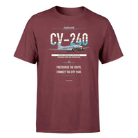 Thumbnail for Convair CV-240 design on dark red single side