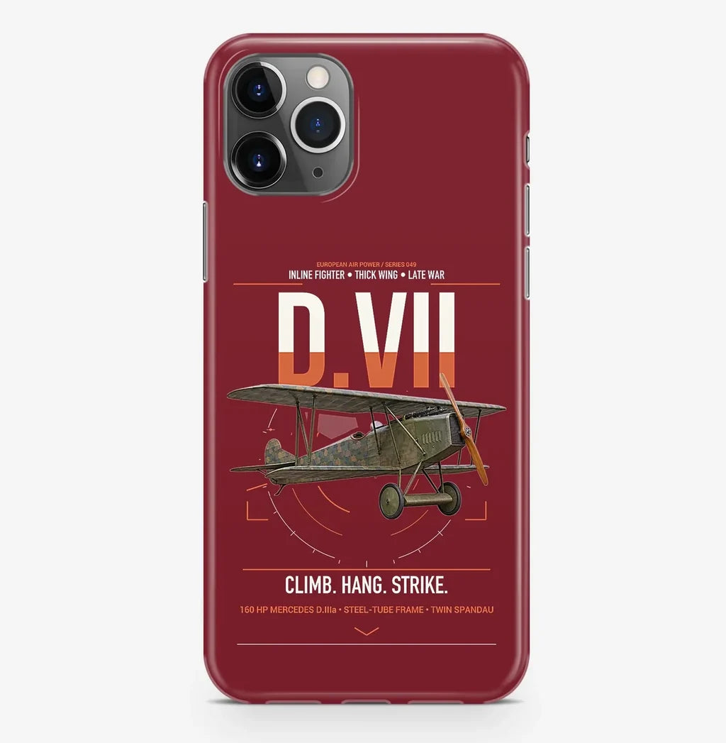 Fokker D.VII design on dark red magsafe iphone case, for iPhone Pro Max