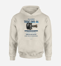 Thumbnail for TRENT XWB-84 design on khaki hoodie single side